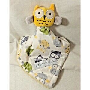 Petite L'amour For Baby Lovey Owl Yellow 2017 owl print on lovey